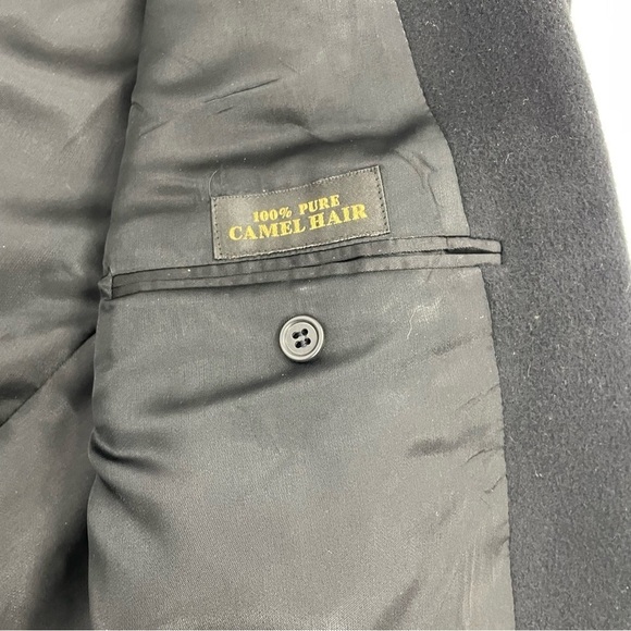 Vintage Mens Bill Blass Black 100% Pure CAMEL HAIR Blazer /Sports Coat SIZE 44R - Picture 14 of 16